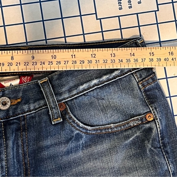WOMENS LUCKY BRAND CLASSIC RIDER JEANS SZ 28/6 100% COTTON DISTRESSING STRT LEG - Picture 7 of 10